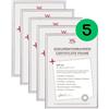 walther design New Lifestyle KV130S5, Cornice in Plastica, Confezione da 5 Pezzi, 21 x 29.7 cm (DIN A4), Argento