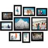 Americanflat Set Cornici Foto da Parete e da Tavolo Nere, 10 Pezzi - Due da 20x25 cm, Quattro da 13x18 cm e Quattro Cornici 10x15 cm - Composizione Portafoto da Parete con Vetro Infrangibile