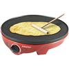 BEPER BT.700Y Crepiera Elettrica, 1300 W, Plastica, Alluminio pressofuso, rivestimento Antiaderente, Rosso/Nero