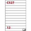 MARKIN Etichetta adesiva C/527 bianca 100fg A4 210x24,75mm (12et/fg) Markin