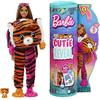 Barbie - Bambola Barbie Cutie Reveal Tigre, Serie Amici della giungla, con costume da tigre, di peluche e 10 sorprese con tecnologia cambia colore, Giocattolo per Bambini 3+ Anni, HKP99