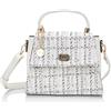 NAEMI Borsa con Manici, Shopper da Donna, Bianco Multicolore, Einheitsgröße