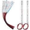 YIXISI 15 Pezzi 100mm Pre Cablato Striscia LED SMD, 2335 SMD LED, Modellismo LED, Luce Autoadesiva 12-18V, Rosso