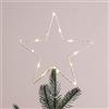 Lights4fun Puntale per Albero di Natale a Stella con Micro LED Bianchi Caldi a Pile