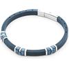 4US Cesare Paciotti Bracciale da Uomo Collana Realizzata in Acciaio e Gomma Blue. Lunghezza Bracciale: 21 cm. La Chiusura è a Incastro. La referenza è 4ubr5040