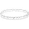BERGERLIN Bracciale in vero cristallo di rocca con perle in argento 925 - perle sfaccettate - misura S