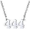 FindChic Collana con Numero Angelico Ciondolo con Numero dell'Angelo 000-999, Collana in Acciaio Inossidabile da Donna Regalo per Ragazza
