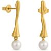 JOI D'ART ORECCHINI D'ORO ECLAT | Progettato da Joidart | Collezione Eclat | Metallo placcato oro 24K | Vetro di Murano