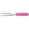 Victorinox Swiss Classic, Forchetta professionale per intaglio, Lama extra affilata, 15 cm, Manico robusto in plastica, Acciaio inossidabile, rosa