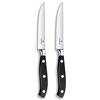 Victorinox Grand Maître, set di coltelli professionali da bistecca, 2 pezzi, lama extra-affilata, lama seghettata, 12 cm, acciaio inossidabile, nero