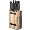 Victorinox Ceppo di coltelli professionale senza contenuto, compatto, spazio per 6 coltelli, custodia per coltelli, in legno, color mandorla-beige