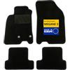 DBS - Tappetini auto - Su misura per Megane 3 - Con clip - Tappetini auto antiscivolo - 4 pezzi