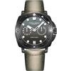 RollsTimi Orologio da uomo automatico con cristallo di zaffiro cassa in acciaio cinturino in nylon orologio sportivo militare resistente all'acqua 200 metri ref. 1767 (LQ-Marrone)