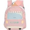 Lässig Piccolo zaino per bambini per la scuola materna con cinturino da 2 anni, 20 x 9 x 24 cm, 3,5 L, Rosa (Ice Cart)