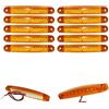 Formplas 10 x 9 SMD LED Luci di Posizione Laterali Indicatore Ingombro Giallo Arancia Ambra Camion Rimorchio Furgoni 12v 24v