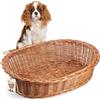KADAX Lettino in Vimini per Cani e Gatti, Cuccia per Animali Domestici in Colore Naturale (13 x 58 x 45 cm)