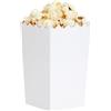EODKSE Set di 10 Ciotole Bianche per Popcorn e Snack, Perfette per Feste, Picnic, Eventi di Cinema e Dessert - Scatole da Tavolo e Sacchetti di Carta Inclusi!