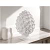 GMM Pigna Siciliana, Pigna artistica, Classica, Moderna, Decorativa, Ornamentale, Pigna Soprammobile Design Siciliano, Oggetto tipico, Bomboniera 10CM- H (Ceramica - Bianco)