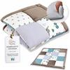 Totsy Baby Tappeto Neonato 120 x 120 cm imbottito per Gattonamento - Coperta Gioco pieghevole e lavabile a 30 gradi per Cameretta Salotto Box & viaggio - certificato Oeko-Tex Africa patchwork