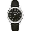 Bulova Heritage 96B233 Orologio da Polso al Quarzo, Analogico, Uomo, Pelle, Nero