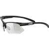 Uvex sportstyle 802 V, occhiali sportivi unisex, fotocromatico, privo di appannamenti, black matt/smoke, one size