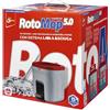 ROTOMOP 5.0 Kit Secchio + Mop con Frange in Microfibra Power con Sistema Lava & Asciuga