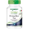 fairvital Amino Max Plus, 90 compresse, complesso di aminoacidi, ALTO DOSAGGIO, contiene 8 aminoacidi essenziali, VEGANO