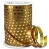 PRÄSENT Nastro per regali, color oro, 10 mm, 100 m