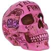 Nemesis Now Tribal Tattoo Fund - Decorazione a forma di teschio, 15 cm, colore: Rosa