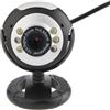ulafbwur Flimikun - Webcam USB ad alta chiarezza, 12.0 MP, 6 LED, luce notturna, microfono integrato per PC portatile