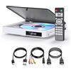 Arafuna Lettore DVD Arafuna per TV - Tutte le Regioni, HDMI 1080P, Uscita AV, Ingresso USB, Telecomando e Cavo AV, PAL/NTSC - Bianco