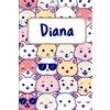 Independently published Diana: Quaderno nome personalizzato | Regalo amanti dei gatti: Diario Taccuino Idee Regalo Diana | Dimensioni 15,24 x 22,86 cm | 110 Pagine