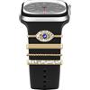 YuiYuKa Charms per Cinturino Apple Watch 44 mm 40mm 41mm 45mm 38mm 42mm Donna,Anelli decorativi Loops in metallo per iWatch serie 8 7 se 6 5 4 3/Galaxy watch 5 Galaxy watch 4 Cinturini Silicone Accessori