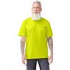 Dickies Men's Short Sleeve Heavyweight Neon Crew Neck, Bright Yellow, L