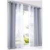 Gardinenbox Modena 10000183 - Confezione da 2 tende verticali con stampa sfumata di colore trasparente, con occhielli e fermatenda, 175 x 140 cm (altezza x larghezza), colore: grigio