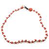 Spadarella Gioielli Spadarella spadino bracciale con sfere in argento 925 di diametro 3 mm e cotone marino colore rosso.Lunghezza 17cm.SPBR01