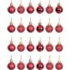 SHATCHI 30 mm/12 palline di Natale infrangibili rosso scuro, decorazioni per albero di Natale, palline ornamentali da appendere, decorazioni natalizie, lucide, opache, glitterate