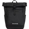 Tommy Hilfiger Zaino Uomo Monotype Rolltop Bagaglio a Mano, Multicolore (Black), Taglia Unica