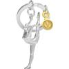 O meta[l]morphose METALMORPHOSE - Portachiavi in metallo 3D per ginnastica - Passione sportiva, regalo uomo, regalo donna, regalo olimpico, argento, taglia unica, Sportivo