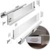 GTV - Sistema di cassetti AXIS PRO | Cassetto con lati in vetro | Cassetto | Sistema cassetto | Altezza: 116 mm Lunghezza: 400 mm | Bianco con vetro lattiginoso