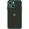 Mixroom - Cover Custodia per Apple iPhone 15 Plus Bumper Opaco Protezione Fotocamera con Retro Semitrasparente Bordo Morbido in TPU Colore Verde Foglia