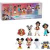 Disney Just Play Collection 100 Years of Love Celebration Collection Limited Edition - Set di 8 personaggi per bambini dai 3 anni in su
