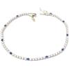 Gioielleria Bucci BRACCIALE TENNIS UNISEX ORO BIANCO 18 KT CON ZIRCONI BIANCHI E BLU