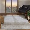 Livabliss Evora Tappeto Vintage Tappeto per Soggiorno, Corridoio, Cucina Tappeti Salotto Classico, Orientale, leggera Manutenzione Pelo Corto, Grande, 160x215 cm Grigio, Ardesia e Avorio