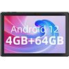 SGIN Tablet 10.1 Pollici 4GB RAM 64GB ROM, Android 11 Octa-Core 2.0GHz Tablet, 1280 * 800 IPS HD, 2MP + 5MP Fotocamera, 7000 mAh, 2.4G / 5G WiFi, GPS + SIM, TF Espandibile fino a 128GB
