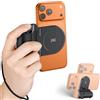 Kiorafoto Magnetica Impugnatura Smartphone, Nero Snapgrip Magnetica con Bluetooth Impugnatura Dell'otturatore del Telefono Cellulare con Controllo Bluetooth Compatibile con iPhone per le Riprese Video Tiktok