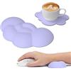 Attack Shark Poggiapolsi Cloud Mouse con Sottobicchiere, Polso Ergonomico per Mouse con Massaggio, Supporto per il Polso, Grazioso Accessorio da Scrivania per Casa, Ufficio, Giochi - Viola