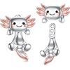POPLYKE Orecchini a perno Axolotl, a forma di gatto, cane, rana, da donna, in argento Sterling 925, maiale, gatto, rana, ipoallergenici, volpe, bulldog francese, idea regalo di compleanno