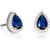 Diamond Treats Orecchini Donna Argento 925, Orecchini a Goccia con Pietre Zirconi Blu, Orecchini a Forma di Pera in Argento 925 per Donna e Ragazza, Orecchini Blu Zaffiro con una Confezione Regalo