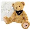 Doudou et Compagnie- Licence Jo Paris 2024 Giochi Olimpici e Paralimpici Parigi 2024-ORSO, Colore Orso Marrone Premium-Bandana, 37 cm, JO2452